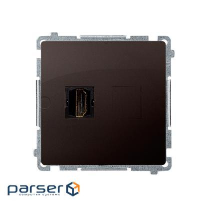 Розетка Basic 1xHDMI, шоколадный (BMGHDMI.01/47)