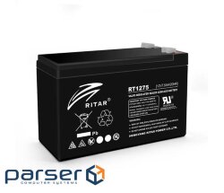 Акумуляторна батарея AGM RITAR RT1275B, Black Case, 12V 7.5Ah