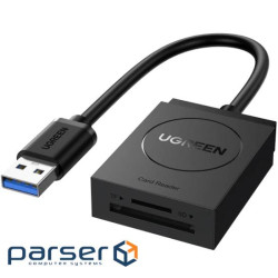 Card Reader USB 3.0 2-слота SD/TF Card 0,15 м кабель CR127 Ugreen (20250 0,15 м ) (20250 0,15м)