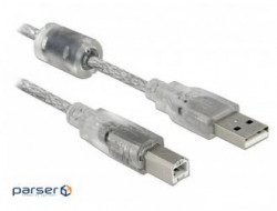 Printer cable Delock USB2.0 A-B M/M 3.0m, AWG24+28 Ferrite D=4.0mm Gold (70.08.3895-50)