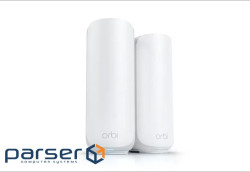 Система WiFi-Mesh NETGEAR Orbi RBE372 BE5000, 2мод, білий (RBE372-100EUS)