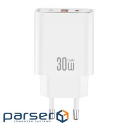 Зарядний пристрій XO 1xUSB 22.5W + 1xUSB-C PD30W white (CE42.white)
