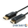 Кабель мультимедійний DisplayPort M to HDMI M 5.0m 8K/4K black Atcom (50100)
