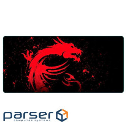 Коврик 300*700 тканинний Red Dragon з боковою прошивкою, товщина 2 мм, Black, Пакет (RD300-700)