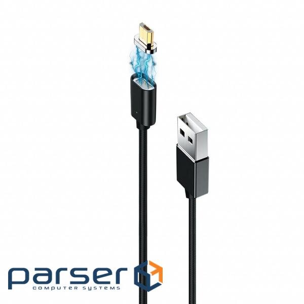 Дата кабель USB 2.0 AM to Micro 5P 1.0m Magnet Grand-X (MG-01M)