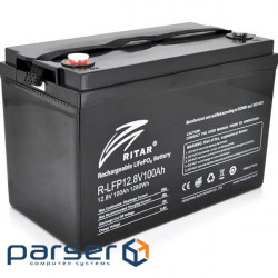 Акумуляторна батарея RITAR LiFePO4 R-LFP 12.8V 100Ah (12.8В, 100Агод , BMS) (R-LFP12.8V100Ah)