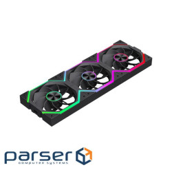 Кулер для корпусу KIT 3*120мм 3pin AURA (M/F)&4pin PWM, Revers Air Flow58,6 CFM Stat (FN12A-N2 WL-R)