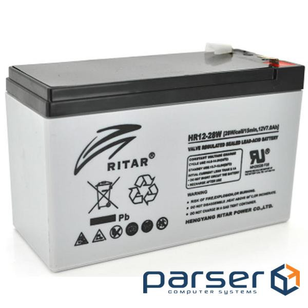 Акумуляторна батарея AGM RITAR HR1228W, Gray Case, 12V 7.0Ah