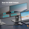 Док-станція DIGITUS USB-C > 2xHDMI/2xUSB-A/USB-C/SD/MicroSD/RJ54 (DA-70915)
