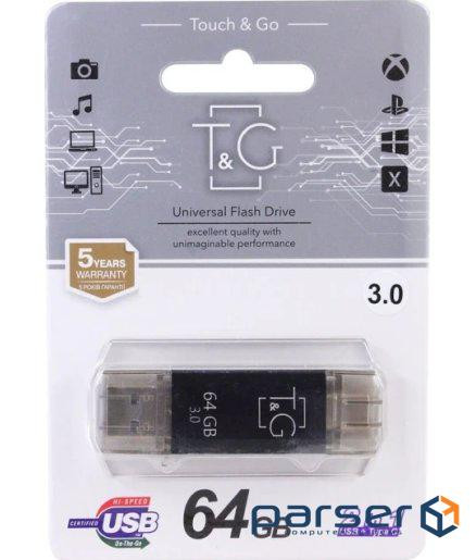 Флеш накопичувач USB 64Gb T&G Star TG009TC, Black, Type-C / USB 3.0 (TG009TC-64GBK3)