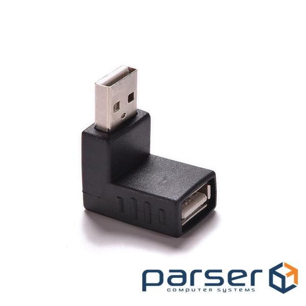 Перехідник обладнання USB2.0 A M/F,адаптер 90ёвниз,чорний (62.09.8107-1) (62.09.8107-1)