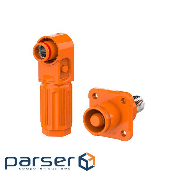 Комплект роз&apos,ємів для АКБ (тато+мама), SRDB-250С, 250А, 1500V, IP67, Orange , 1500V, IP67, Orange