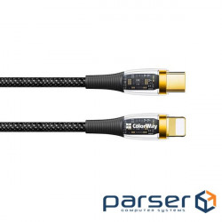 Дата кабель USB-C to Lightning 1.2m 3A 27W black ColorWay (CW-CBPDCL057-BK)