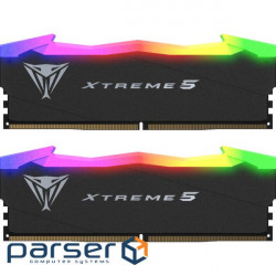 Модуль пам'яті PATRIOT Viper Xtreme 5 RGB Matte Black DDR5 7600MHz 32GB Kit 2x16GB (PVXR532G76C36K)