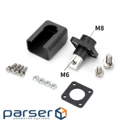 Корпусна прохідна клема М8-M6, 200A, 1000V, мідь, Black (YT-200AM8M6-Black) , Black (YT-200AM8M6-Black)