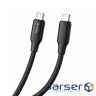 Дата кабель USB-C to USB-C 1.0m 3A 60W TPE embossed black ColorWay (CW-CBPDCC101-BK)