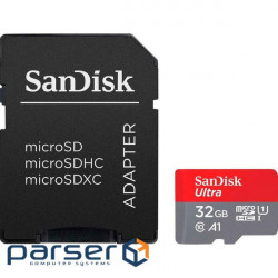 Memory card SANDISK microSDHC Ultra 32GB UHS-I A1 Class 10 + SD-adapter (SDSQUA4-032G-GN6IA)