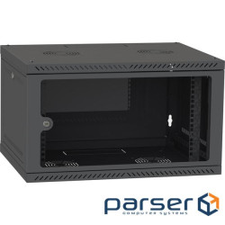 Шафа настінна Ipcom 6U, 600*350, RAL9005 (СН-6U-060х035-ДС) -9005)