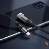 Кабель HOCO X50 USB to iP 2.4A, 1m, nylon, aluminum connectors, Black (6931474734198)