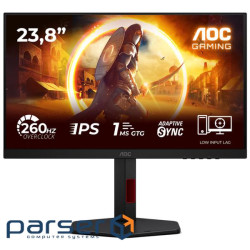 Монiтор TFT AOC 23.8" 24G4ZR IPS FHD 300nit 260Hz(OC) 2*HDMI DP Pivot Black/Red