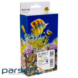 Картридж Barva HP 728XL/F9J65A, ver. U1-U30, 130 мл, Yellow (IC-728XL-Y)