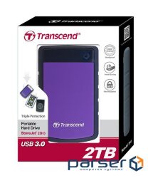Зовнішній жорсткий диск TRANSCEND 2TB TS2TSJ25H3P Storejet 2.5