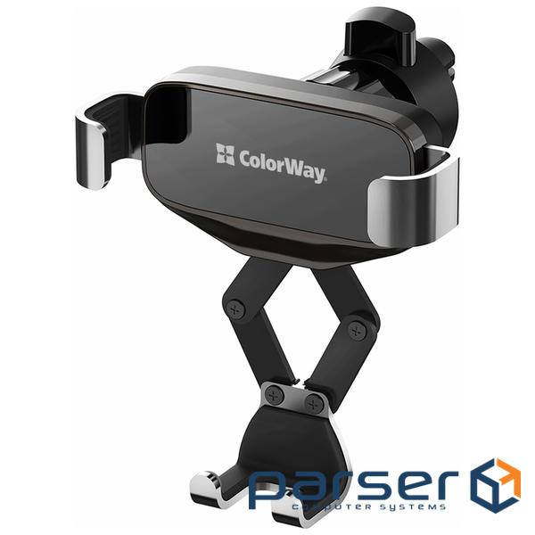 Автотримач для телефону ColorWay Gravity Mechanical, Black, в дефлектор повітроводу, п (CW-CHG18-BK)