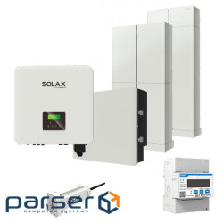 Solax 6.2 kit: 10 kW three-phase hybrid inverter, with 12.4 kWh battery (21329)