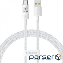 Кабель Baseus Gem Fast-Charging Type-C 100W 1m white (P10373002211-00)