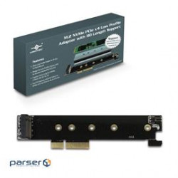 Vantec Accessory UGT-M2PC130 M.2 NVMe PCIex4 Low Profile Adapter with 110 Length Support Retail