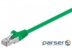 Foil patch cord RJ45 FTP5e 15.0m,patch AWG26 D=5.5mm Gold Protect,green (75.05.0870-5)