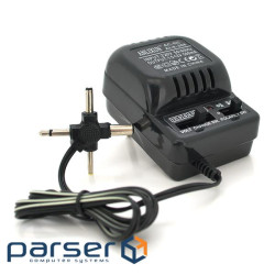 Адаптер живлення ALX-308 з регулюванням 1,5V-12V 0,5A, штекер 5,5*2,1, jack3,5, LED - індикація 