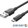 Дата кабель USB 2.0 AM to Micro 5P 1.0m black Vention (CTIBF)