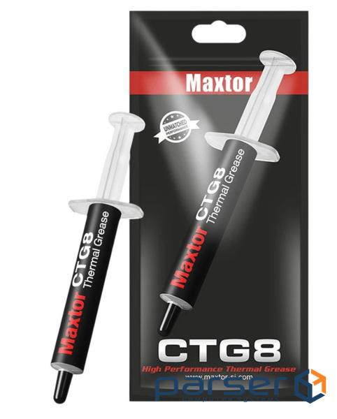 Термопаста Maxtor CTG8, 3 г, шприц, 12.8 Вт/мК, зі шпателем (CTG8D-3g)