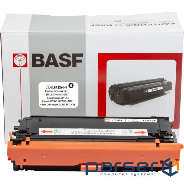 Картридж BASF HP LJ M552/CF360A/508A/Canon 040 Black (KT-CF360A-U) (BASF-KT-CF360A-U)