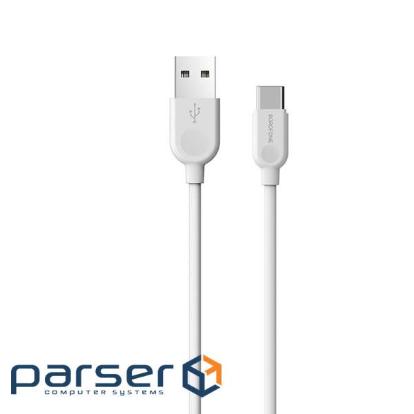 Cable BOROFONE BX14 LinkJet Type-C devices, 3m White (BX14C3W)