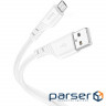 Кабель HOCO X97 Crystal Color USB-A to Micro-USB 1м White (6931474799838)