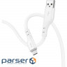 Кабель HOCO X97 Crystal Color USB-A to Micro-USB 1м White (6931474799838)
