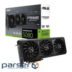 Видеокарта GF RTX 5080 16GB GDDR7 Prime Evo OC Asus (PRIME-RTX5080-O16G-EVO)