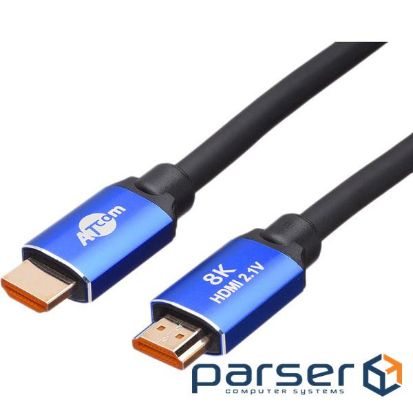 Кабель мультимедійний HDMI to HDMI 1.0m v2.1 Atcom (88801)