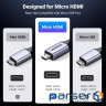 Кабель мультимедійний HDMI M to HDMI micro M 2.0m V2.1 8K60Hz HD164 black Ugreen (15517)