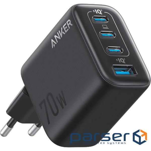 мережева зарядка ANKER Charger - 70W, 3xUSB-C PD 3.0 & 1xUSB-A (Чорний) (A121CG11)