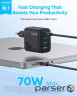 мережева зарядка ANKER Charger - 70W, 3xUSB-C PD 3.0 & 1xUSB-A (Чорний) (A121CG11)