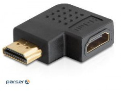 Перехідник моніторний HDMI M/F, 90правий PL, Premium, чорний (70.06.5076-20)