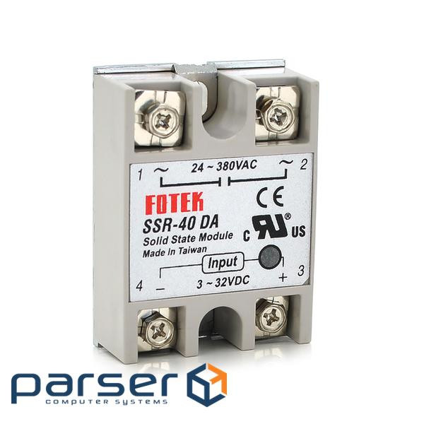 Твердотільні реле Fotek SSR-40DA 40А 24-380В AC AC