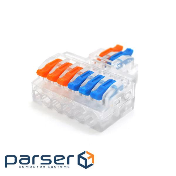 Клемна колодка з натискними затискачами 2х6-дроти PCT-426 для розподільних (PCT-426 прозора) )