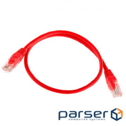 Патч-корд литий RITAR, UTP, RJ45, Cat.5e, 1m, червоний, Cu (мідь ) (04271)