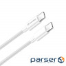 Дата кабель USB-C to USB-C 2.0m 3A 65W white ColorWay (CW-CBPDCC056-WT)