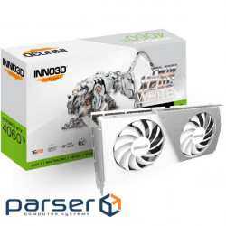 Видеокарта INNO3D GeForce RTX 4060 Ti 16GB Twin X2 OC White (N406T2-16D6X-178055W)