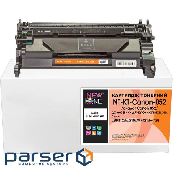 Тонер-картридж NewTone Canon LBP212dw/215x/MF421dw/428, Black (NT-KT-Canon-052)